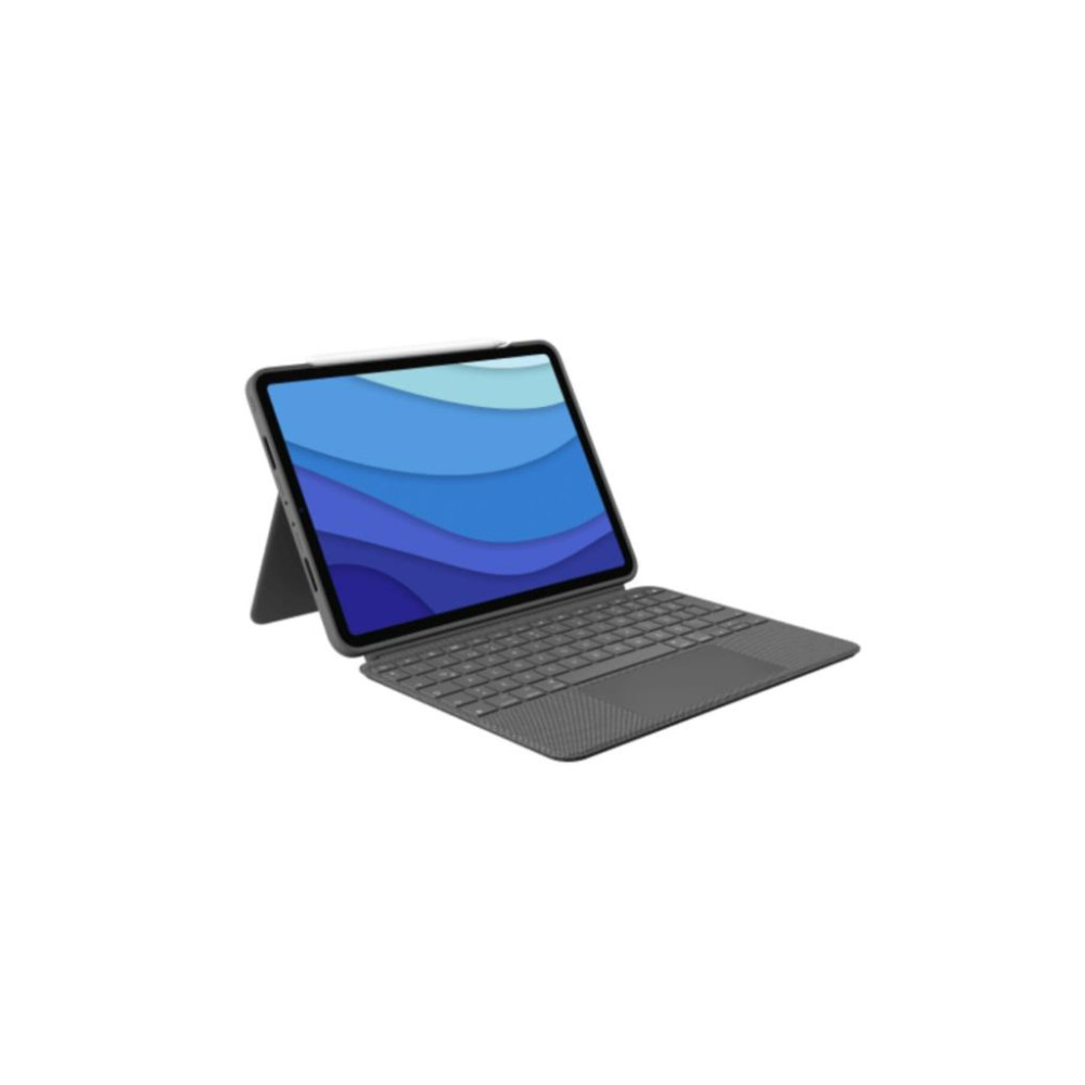 Logitech Combo Touch Klavyeli iPad Kılıfı, Ayrılabilir, Trackpad ve Smart Connector Özellikli, Arka Aydınlatma ve Destek Ayaklı Klavye, iPad Pro 11 inç 1. 2. 3. ve 4. Nesil ile Uyumlu, Gri 