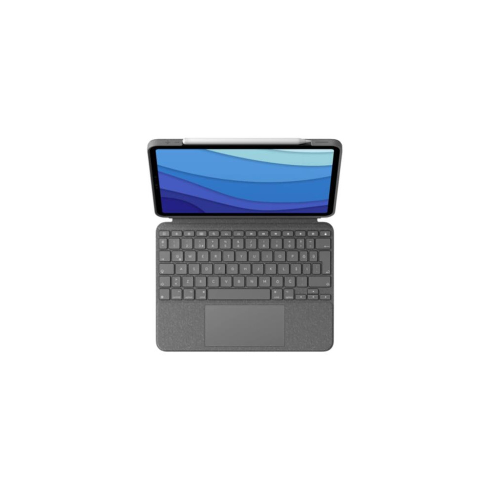 Logitech Combo Touch Klavyeli iPad Kılıfı, Ayrılabilir, Trackpad ve Smart Connector Özellikli, Arka Aydınlatma ve Destek Ayaklı Klavye, iPad Pro 11 inç 1. 2. 3. ve 4. Nesil ile Uyumlu, Gri 