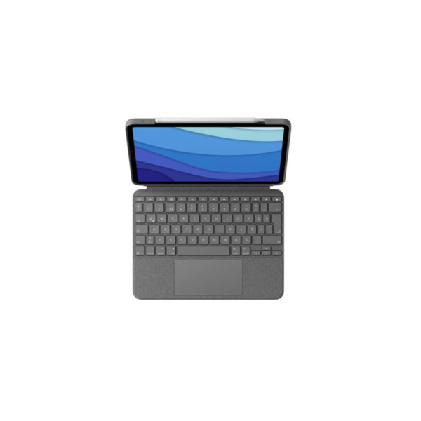 Logitech Combo Touch Klavyeli iPad Kılıfı, Ayrılabilir, Trackpad ve Smart Connector Özellikli, Arka Aydınlatma ve Destek Ayaklı Klavye, iPad Pro 11 inç 1. 2. 3. ve 4. Nesil ile Uyumlu, Gri 