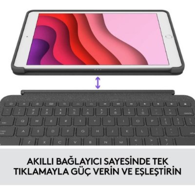 LOGITECH COMBO TOUCH DOKUNMATİK PANELLİ KLAVYELİ KILIF GRİ IPAD PRO 12.9 INC 5. GEN. 920-010186