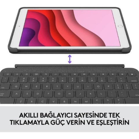 LOGITECH COMBO TOUCH DOKUNMATİK PANELLİ KLAVYELİ KILIF GRİ IPAD PRO 12.9 INC 5. GEN. 920-010186 Outlet
