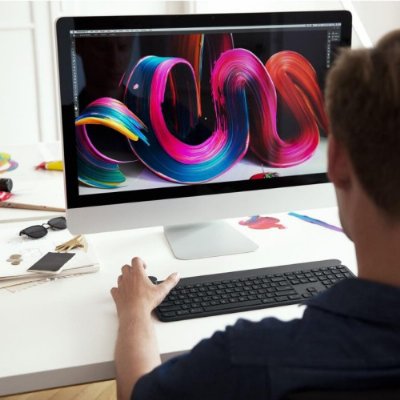 Logitech Craft Kablosuz Klavye, Bluetooth ve 2.4 GHz Kablosuz Baglanti, Programlanabilir Döndürme Ayari, Otomatik Tus Aydinlatmasi, Çoklu Cihaz, PC/Mac/Dizüstü Bilgisayar, Ingilizce QWERTY Klavye - TEŞHİR