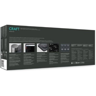 Logitech Craft Kablosuz Klavye, Bluetooth ve 2.4 GHz Kablosuz Baglanti, Programlanabilir Döndürme Ayari, Otomatik Tus Aydinlatmasi, Çoklu Cihaz, PC/Mac/Dizüstü Bilgisayar, Ingilizce QWERTY Klavye - TEŞHİR