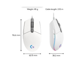 Logitech G102 910-005824 Beyaz Lightsync Opti...