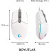 Logitech G G102 Lightsync RGB Kablolu Gaming Mouse, Beyaz-TEŞHİR