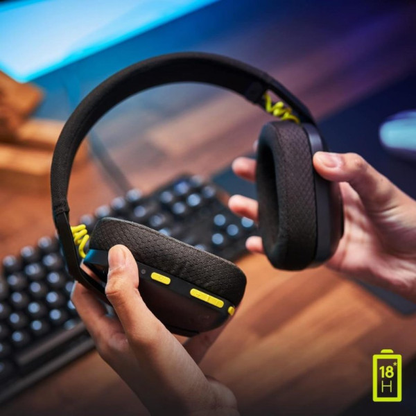 Logitech G435 Lightspeed Siyah Kablosuz Mikrofonlu Kulak Üstü Oyuncu Kulaklığı - Teşhir