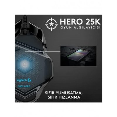 Logitech G502 910-005471 Hero Optik Kablolu Oyuncu Mouse- Teşhir