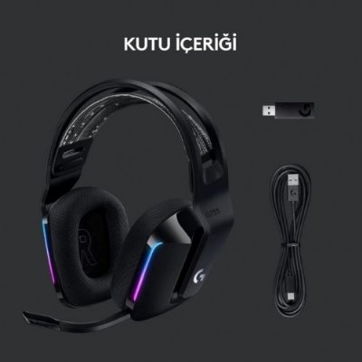 Logitech G733 7.1 981-000864 Siyah Kablosuz Mikrofonlu Kulak Üstü Oyuncu Kulaklığı Outlet