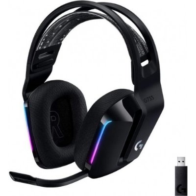 Logitech G733 7.1 981-000864 Siyah Kablosuz Mikrofonlu Kulak Üstü Oyuncu Kulaklığı - Teşhir
