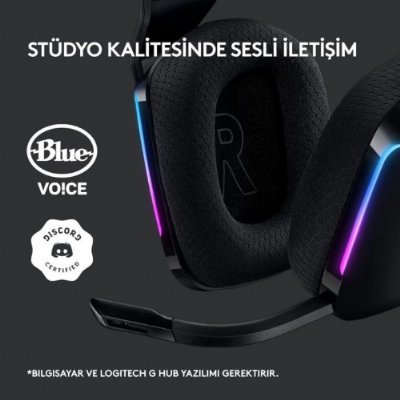 Logitech G733 7.1 981-000864 Siyah Kablosuz Mikrofonlu Kulak Üstü Oyuncu Kulaklığı - Teşhir