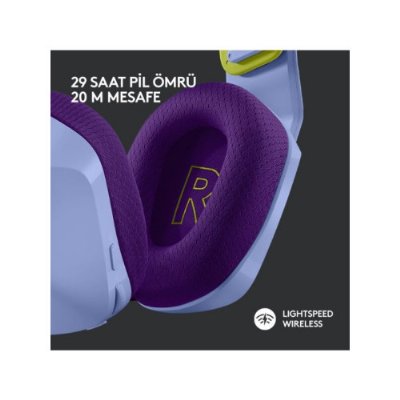 Logitech G733 Lightspeed Lila RGB 7.1 Kablosuz Kulak Üstü Oyuncu Kulaklığı Teşhir