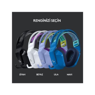 Logitech G733 Lightspeed Lila RGB 7.1 Kablosuz Kulak Üstü Oyuncu Kulaklığı Teşhir