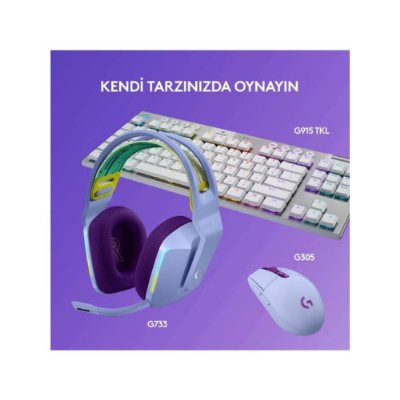 Logitech G733 Lightspeed Lila RGB 7.1 Kablosuz Kulak Üstü Oyuncu Kulaklığı Teşhir