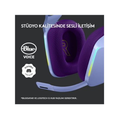 Logitech G733 Lightspeed Lila RGB 7.1 Kablosuz Kulak Üstü Oyuncu Kulaklığı Teşhir