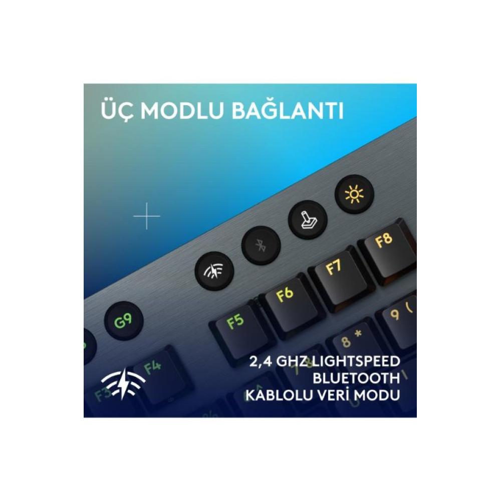Logitech G915 X Lightspeed TKL 920-012721 Siyah RGB Tactile Switch Kablolu/Kablosuz Mekanik Oyuncu Klavyesi 