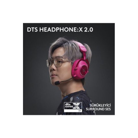 Logitech G Pro X 2 Lightspeed Pembe 7.1 Kablolu/Kablosuz Kulak Üstü Oyuncu Kulaklığı Teşhir