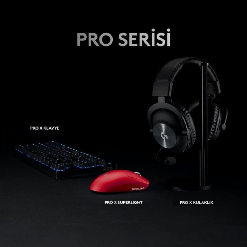 Logitech G PRO X Superlight Hero Kırmızı Kablosuz Oyuncu Mouse Teşhir