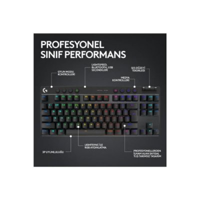 Logitech G Pro X TKL 920-012136 Siyah RGB Tactile Switch Kablolu/Kablosuz Mekanik Oyuncu Klavyesi Outlet