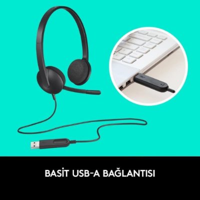 Logitech H340 Kablolu Kulak Üstü Mikrofonlu Kulaklık 981-000475
