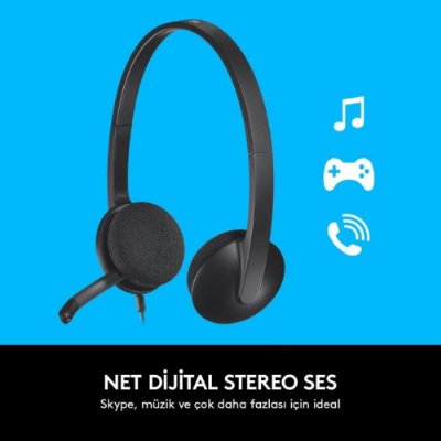 Logitech H340 Kablolu Kulak Üstü Mikrofonlu Kulaklık 981-000475