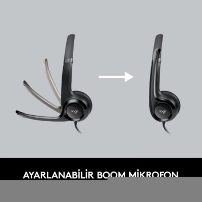 Logitech H390 Kablolu Kulak Üstü Mikrofonlu Kulaklık Siyah