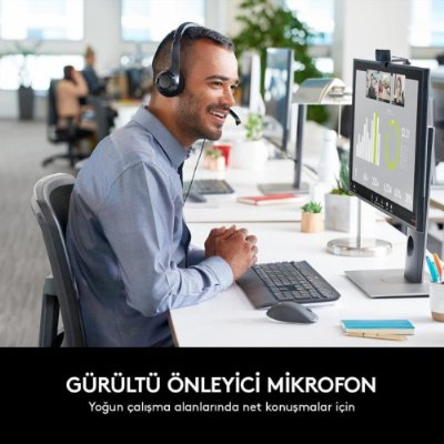 Logitech H390 Kablolu Kulak Üstü Mikrofonlu Kulaklık Siyah