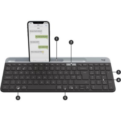 Logitech K580 Slim 920-010624 Siyah Q Kablosuz Klavye - Teşhir