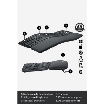 Logitech Ergo K860 920-010109 Kablosuz Klavye