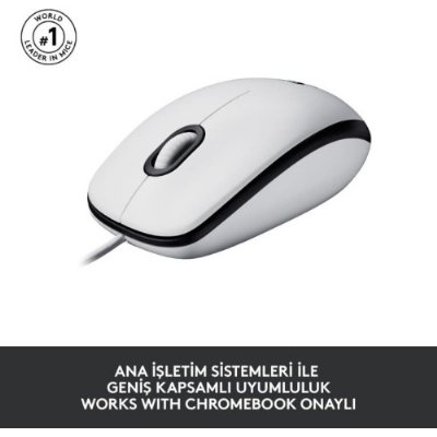 Logitech M100 910-006764 Beyaz Optik Kablolu Mouse - Teşhir
