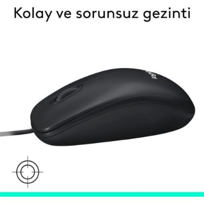 Logitech M100 910-006652 Siyah Optik Kablolu Mouse - outlet