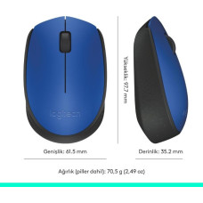 Logitech M171 910-004640 Mavi Optik Kablosuz Mouse Teşh...