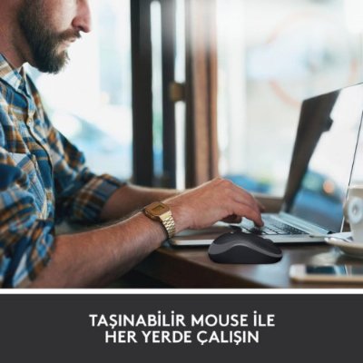 Logitech M185 Kablosuz Mouse, PC, Mac, Dizüstü Bilgisayar