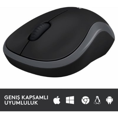Logitech M185 Kablosuz Mouse, PC, Mac, Dizüstü Bilgisayar