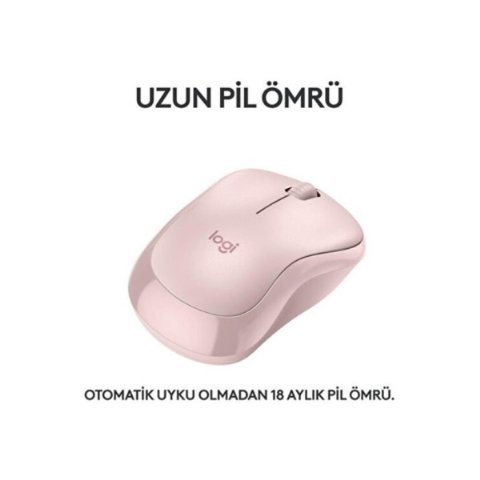 Logitech M240 910-007121 Pembe Sessiz Optik Kablosuz Mouse Outlet