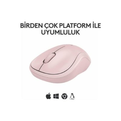 Logitech M240 910-007121 Pembe Sessiz Optik Kablosuz Mouse Outlet