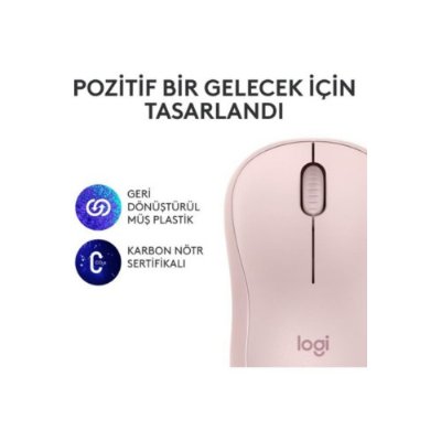 Logitech M240 910-007121 Pembe Sessiz Optik Kablosuz Mouse Outlet