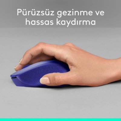 Logitech M330 Silent Plus 910-004910 Mavi Sessiz Optik Kablosuz Mouse Teşhir