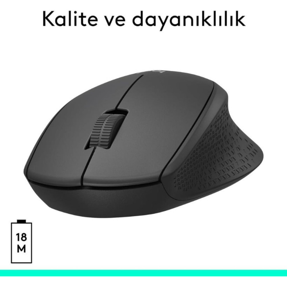 Logitech M330 Silent Plus 910-004909 Siyah Sessiz Optik Kablosuz Mouse- TEŞHİR