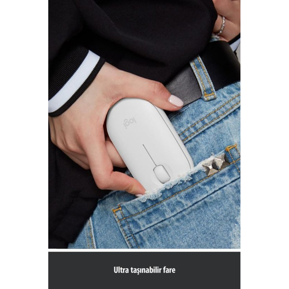Logitech Pebble M350 910-005716 Beyaz Sessiz Optik Kablosuz Mouse