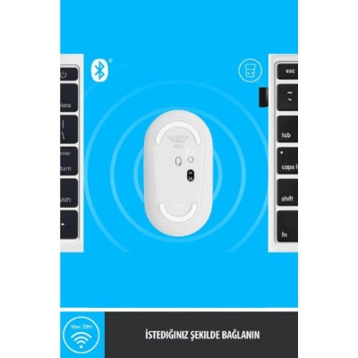 Logitech Pebble M350 910-005716 Beyaz Sessiz Optik Kablosuz Mouse
