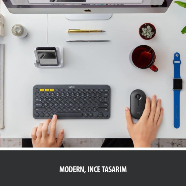 Logitech Pebble M350 910-005718 Siyah Sessiz Optik Kablosuz Mouse - Outlet