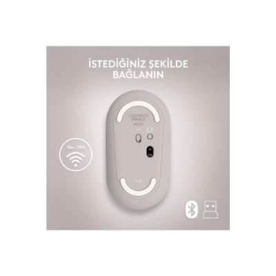 Logitech Pebble M350 910-006751 Bej Sessiz Optik Kablosuz Mouse