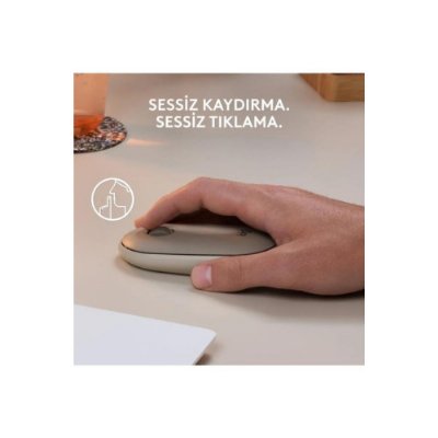 Logitech Pebble M350 910-006751 Bej Sessiz Optik Kablosuz Mouse - Teşhir