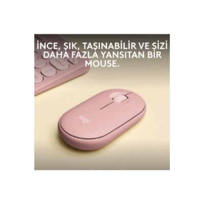 Logitech Pebble 2 M350S 910-007014 Pembe Sessiz Optik Kablosuz Mouse