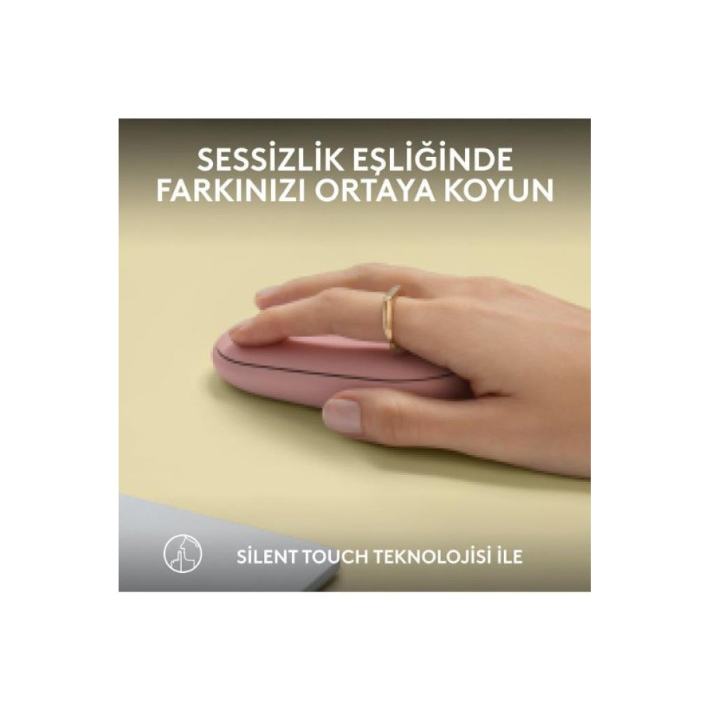 Logitech Pebble 2 M350S 910-007014 Pembe Sessiz Optik Kablosuz Mouse