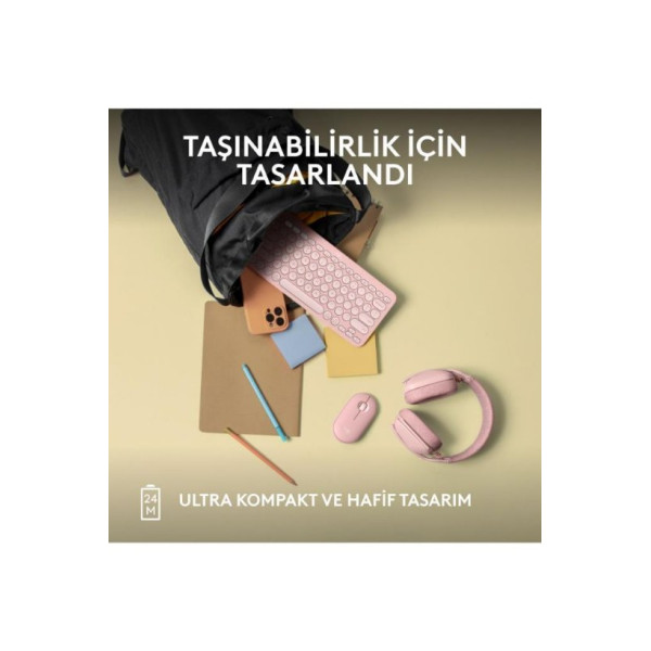 Logitech Pebble 2 M350S 910-007014 Pembe Sessiz Optik Kablosuz Mouse