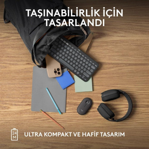 Logitech Pebble 2 M350S 910-007015 Siyah Sessiz Optik Kablosuz Mouse