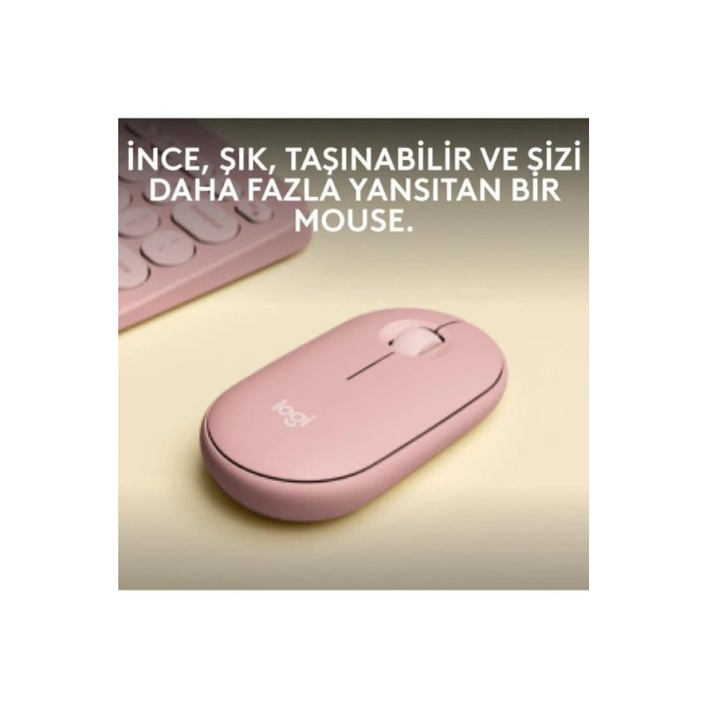 Logitech Pebble 2 M350S 910-007014 Pembe Sessiz Optik Kablosuz Mouse - outlet