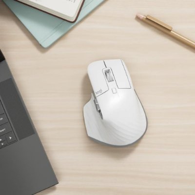Logitech Mx Master 3S 910-006560 Açık Gri Şarjlı Sessiz Ergonomik Lazer Kablosuz Mouse - outlet