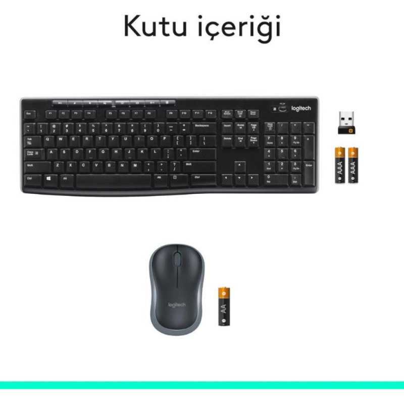 Logitech MK270 920-004525 Kablosuz Klavye Mouse Seti Outlet